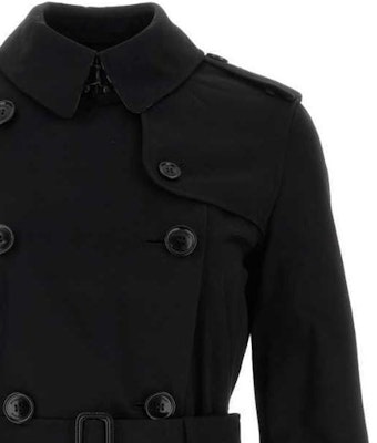 (Women) Burberry Black Double-Breasted Mid-Length Trench Coat. 80794091 Purchase (Women) Burberry Black Double-Breasted Mid-Length Trench Coat. 80794091