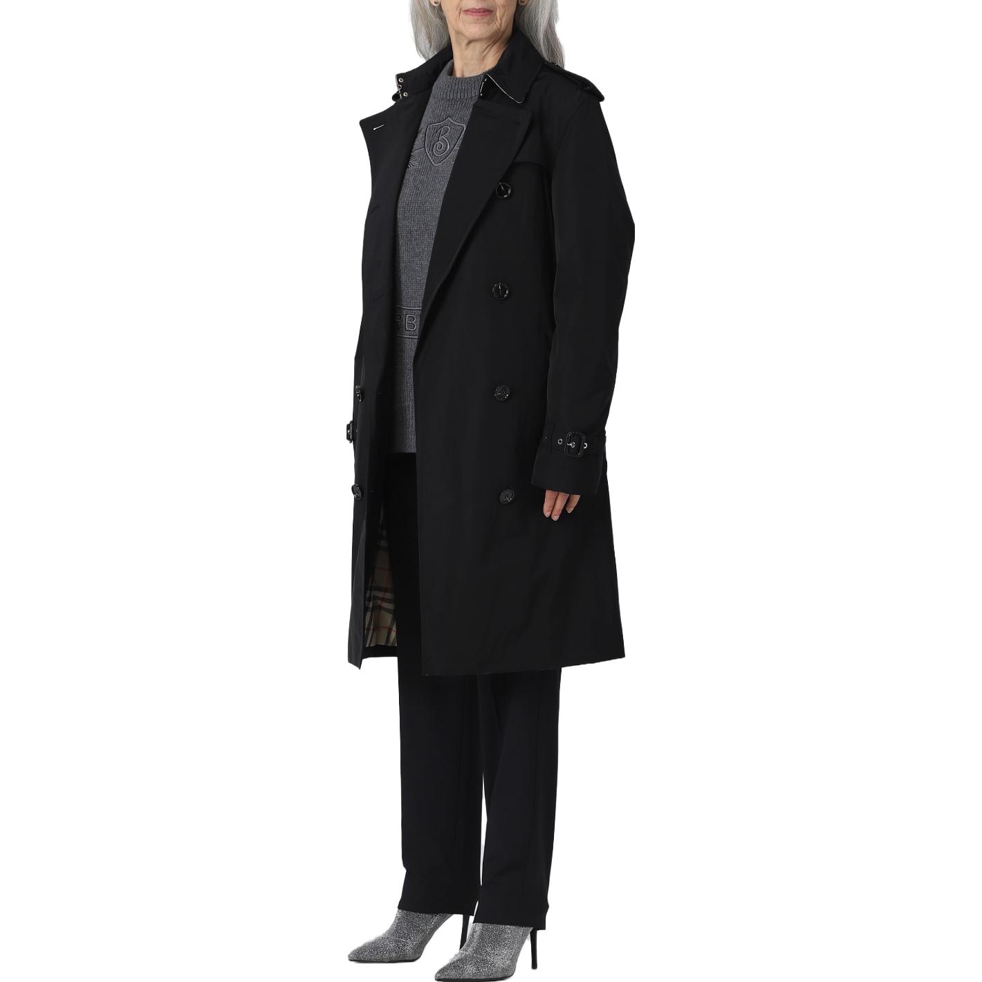 (Women) Burberry  Black Double-Breasted Mid-Length Jacket 80696661 圖 6