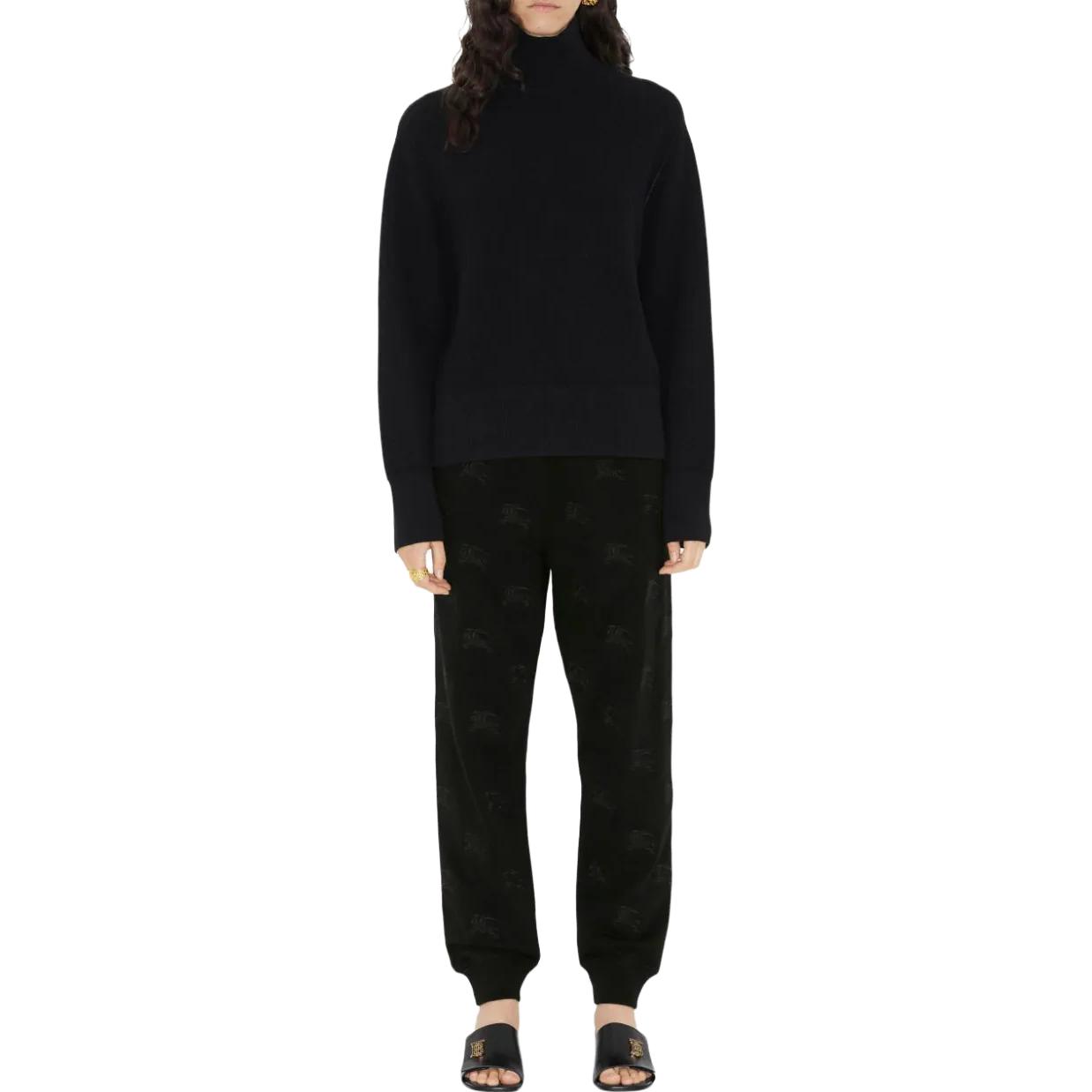 Lookbook (W) バーバリー ブラック エラスティックウエスト リラックスフィット ジョガーパンツ 80720951