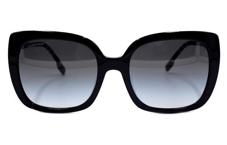 (Women) BURBERRY  Black Elegant Striped Series Holiday Edition Sunglasses 4323F B4323-F 4007/8G