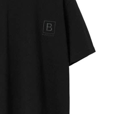 (Women) Burberry Black Embroidered Logo Oversized T-Shirt SS23 80669081 Cheap (Women) Burberry Black Embroidered Logo Oversized T-Shirt SS23 80669081