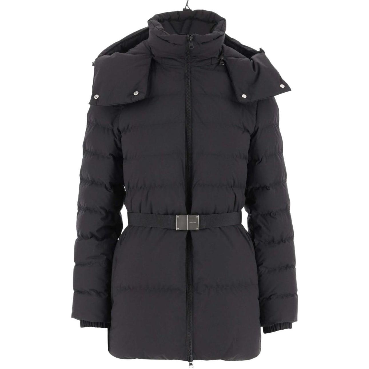 (Women) Burberry  Black High-Neck Zip Long Down Jacket 80721371