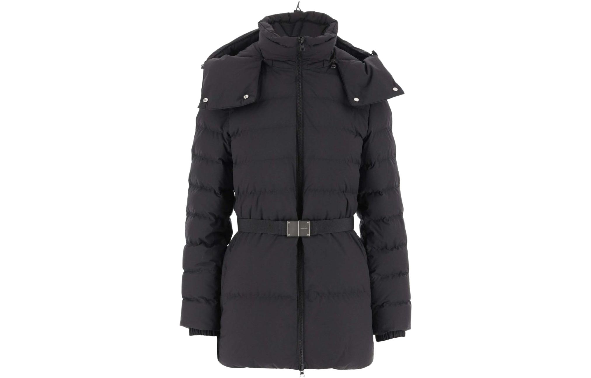 (Women) Burberry  Black High-Neck Zip Long Down Jacket 80721371 圖 2