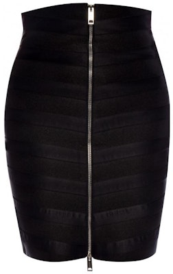 (Women) Burberry Black High-Waist Slim Fit Short Skirt with Dual Zipper. 45598871 Buy (Women) Burberry Black High-Waist Slim Fit Short Skirt with Dual Zipper. 45598871