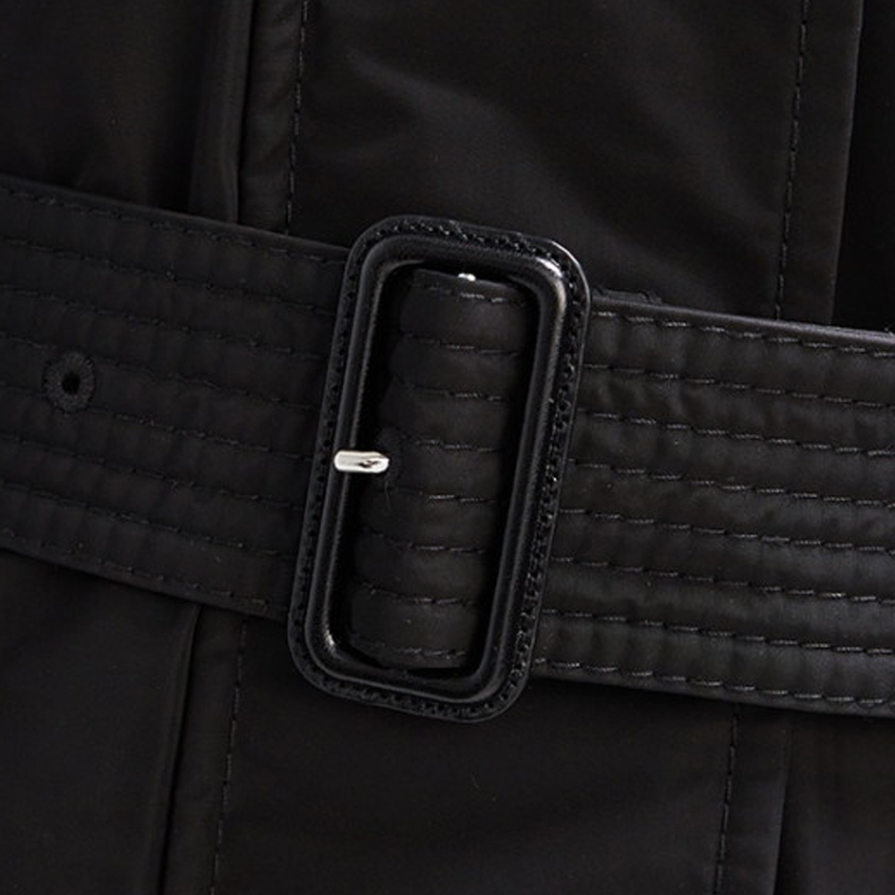 (Women) Burberry  Black Hooded Belted Casual Coat. 80061211 圖 8