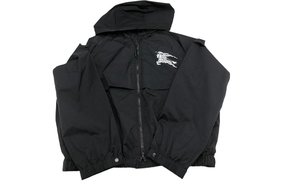 (Women) Burberry  Black Hoodie Jacket with Horse Logo Print. 80838771