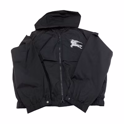(Women) Burberry Black Hoodie Jacket with Horse Logo Print. 80838771