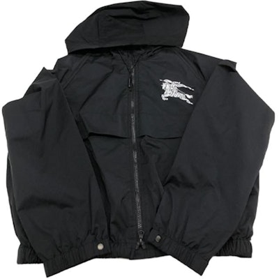 (W) バーバリー ブラック フーディージャケット ホースロゴプリント入り. 80838771 Order (W) バーバリー ブラック フーディージャケット ホースロゴプリント入り. 80838771