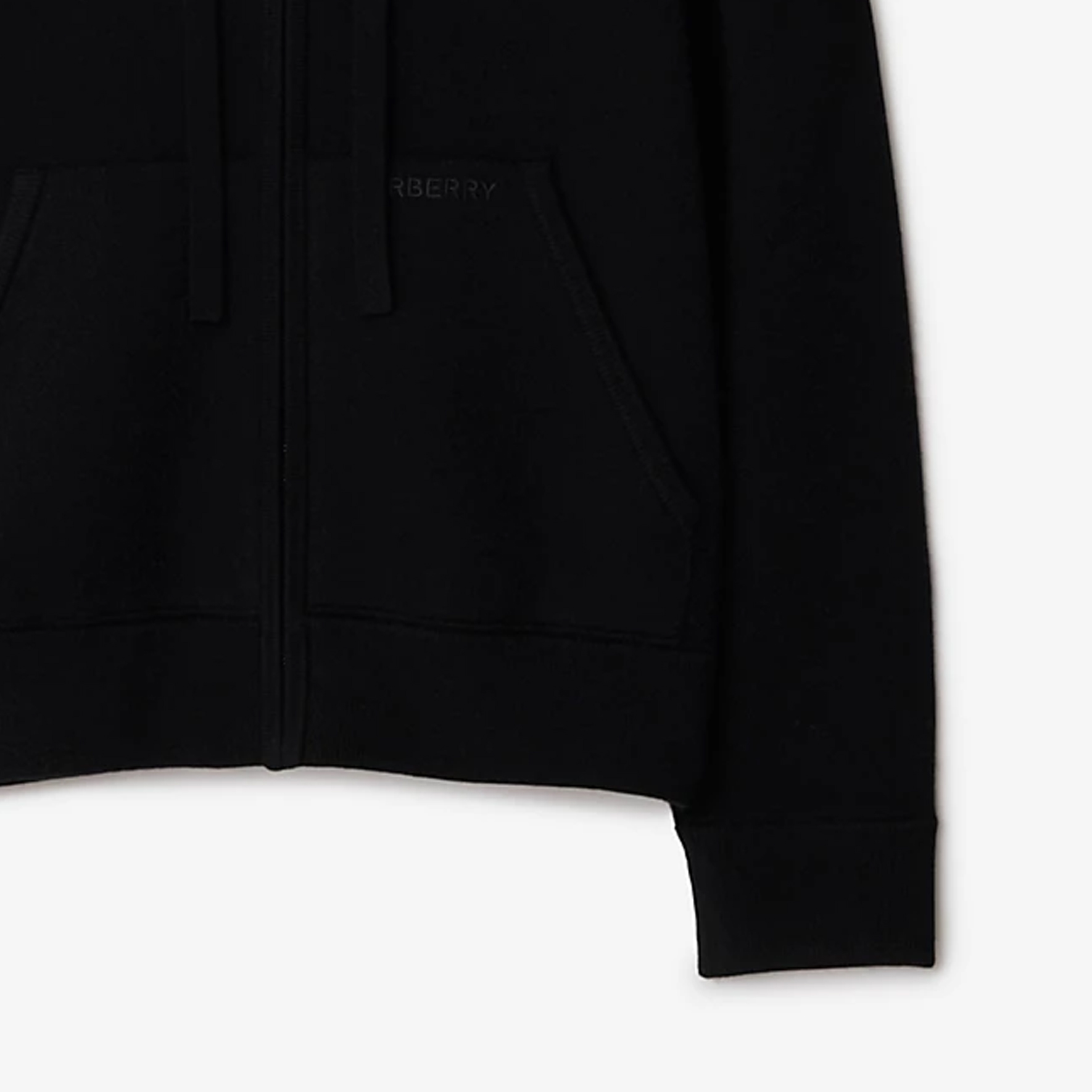 Sizing (W) Sudadera Negra Burberry con Logo Bordado de Letras en Color Sólido. 80896611