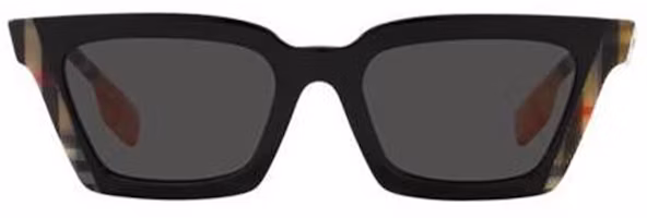 (Women) Burberry Black Irregular Acetate Sunglasses with Contrast Temples. BE4392U405587 (Women) Burberry Black Irregular Acetate Sunglasses with Contrast Temples. BE4392U405587