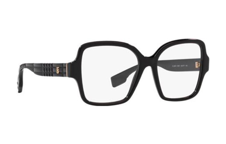(Women) Burberry  Black Irregular Optical Glasses with Logo Temple Design. BE23743001