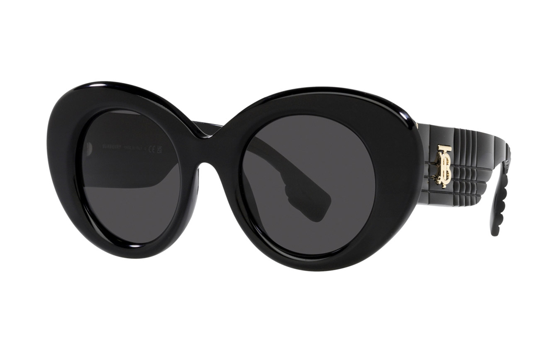 (Women) Burberry  Black Irregular Shape Sunglasses with Side Logo. BE4370U30018749 圖 3