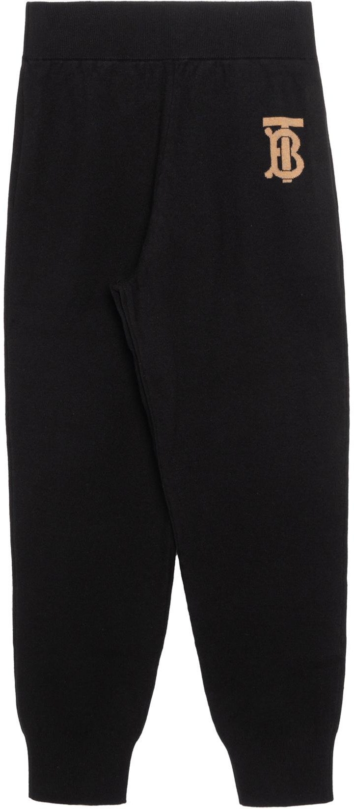 women-burberry-black-knit-joggers-ss-22-elastic-mid-waist-letter-design-80540221