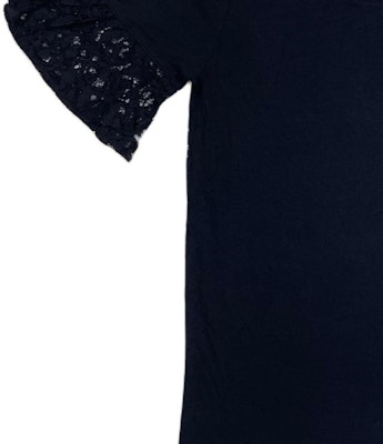 (W) 버버리 블랙 레이스 패널 니트 반팔 탑 40423241 Cheap (W) 버버리 블랙 레이스 패널 니트 반팔 탑 40423241