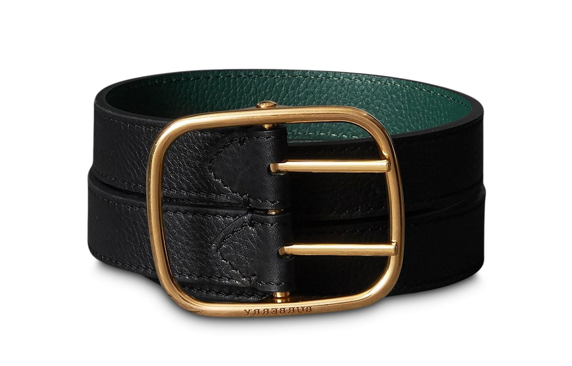 Lookbook (Women) Burberry  Black Leather Belt with Solid Design and Pin Buckle. 4073550