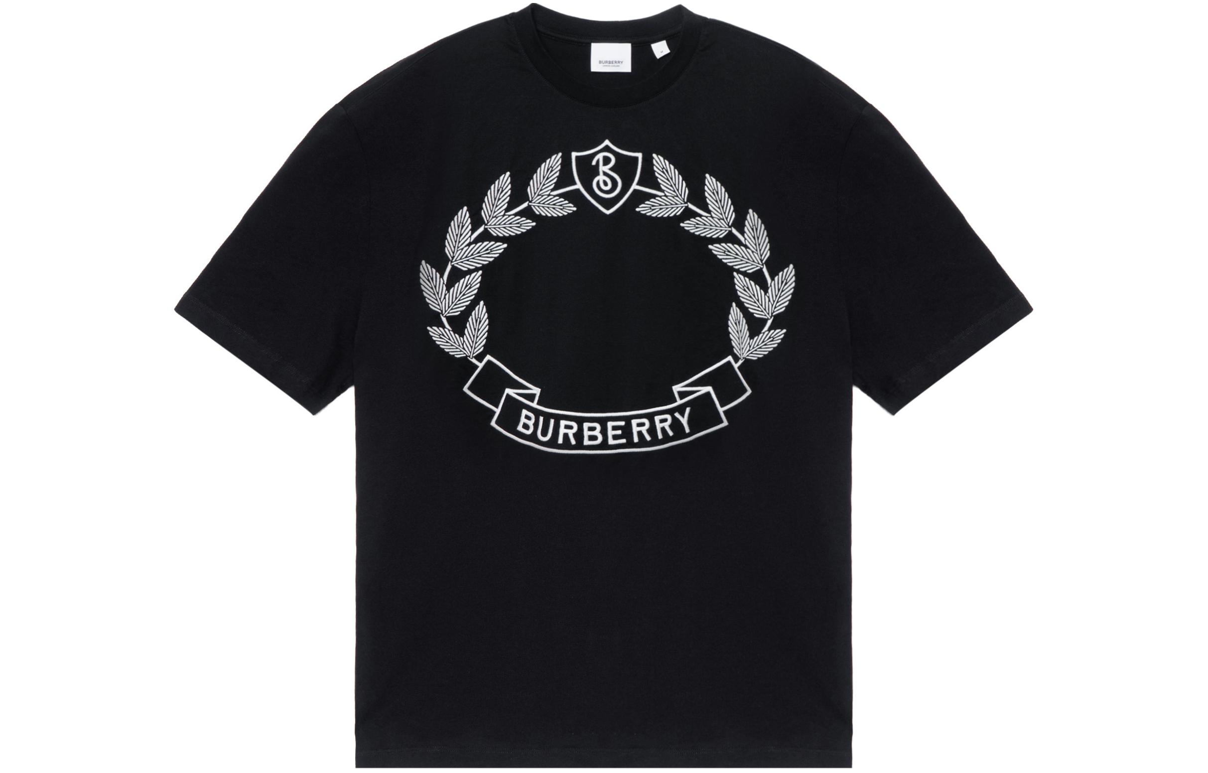 (Women) Burberry  Black Letter Print Crew Neck Casual T-Shirt. 80669391 圖 2