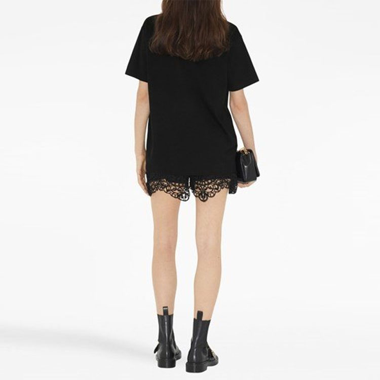 (Women) Burberry  Black Letter Print Crew Neck Casual T-Shirt. 80669391 圖 5