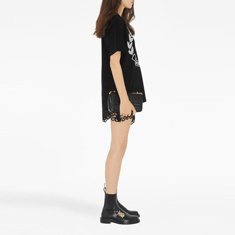 (Women) Burberry  Black Letter Print Crew Neck Casual T-Shirt. 80669391 圖 6