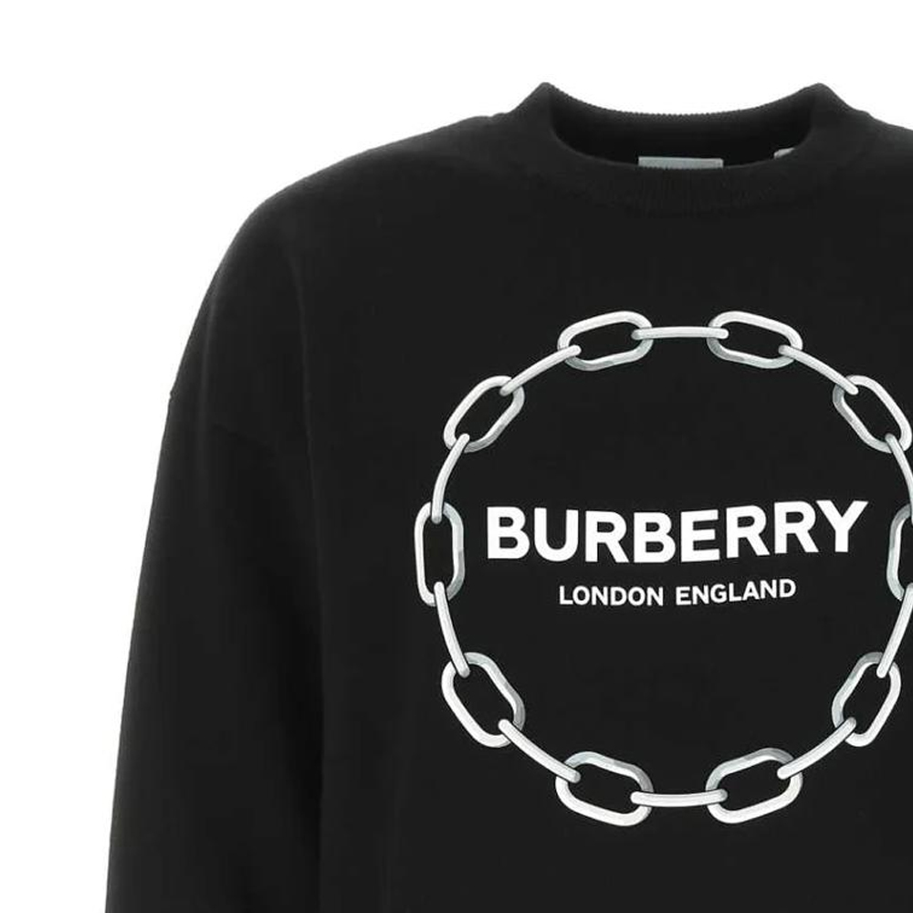 (Women) Burberry  Black Letter Print Crewneck Long-Sleeve Sweatshirt. 8063239 圖 4