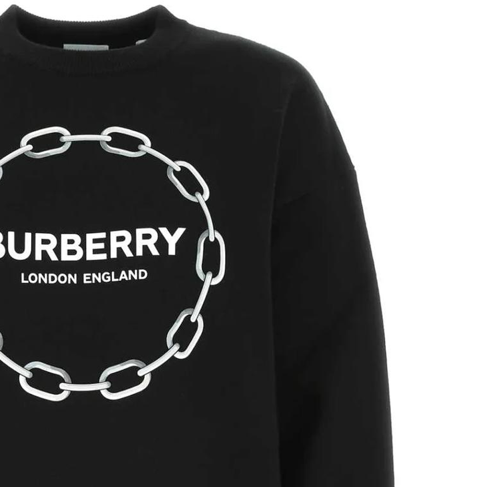 (Women) Burberry  Black Letter Print Crewneck Long-Sleeve Sweatshirt. 8063239 圖 7