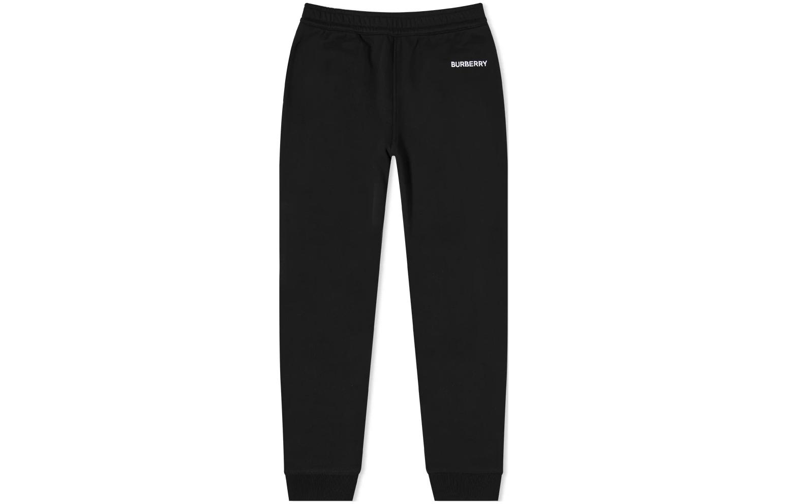 (Women) Burberry  Black Logo Embroidered Knit Jogger Sweatpants. 80572891