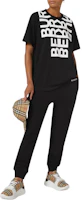 Lookbook (Women) Burberry Black Logo Embroidered Knit Jogger Sweatpants. 80572891
