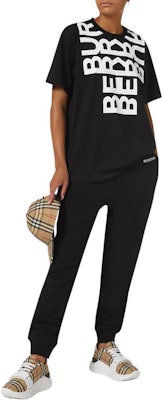 (W) Burberry Seluar Jogger Hitam Bertekstur Dengan Logo Sulam. 80572891 Lookbook (W) Burberry Seluar Jogger Hitam Bertekstur Dengan Logo Sulam. 80572891