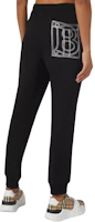 Shop (Women) Burberry Black Logo Embroidered Knit Jogger Sweatpants. 80572891