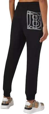 (W) Burberry Seluar Jogger Hitam Bertekstur Dengan Logo Sulam. 80572891 Shop (W) Burberry Seluar Jogger Hitam Bertekstur Dengan Logo Sulam. 80572891