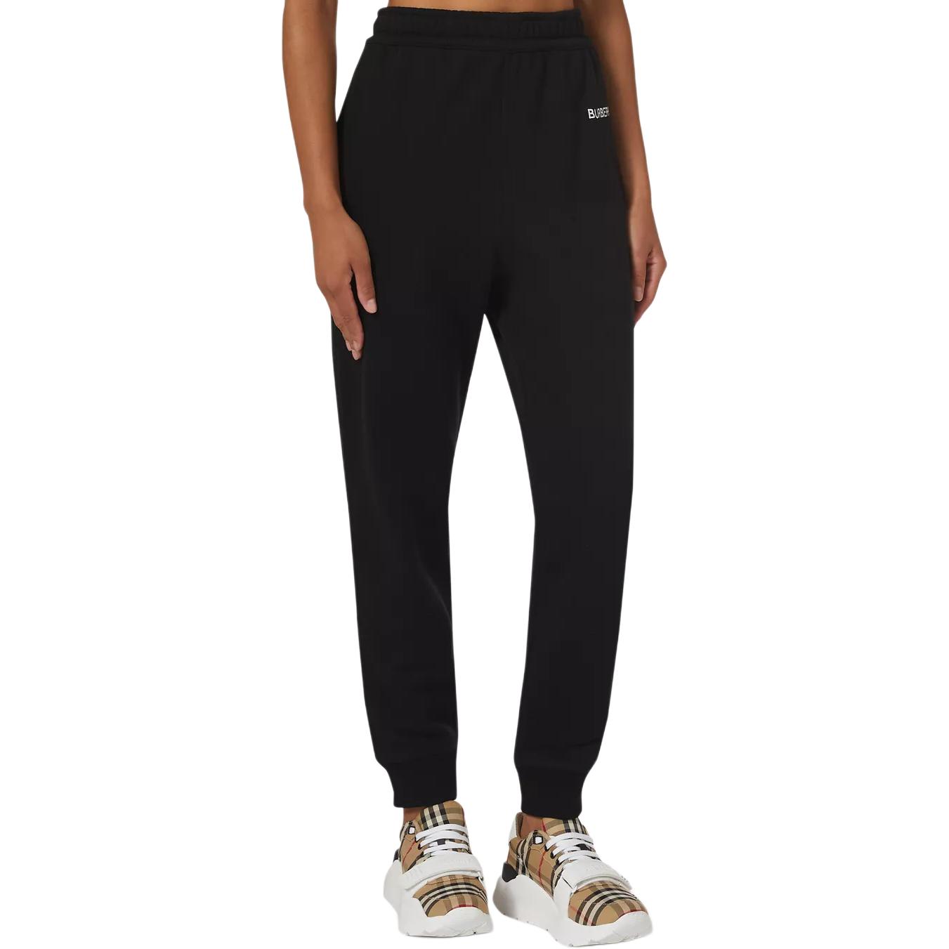 Purchase (W) Burberry Seluar Jogger Hitam Bertekstur Dengan Logo Sulam. 80572891