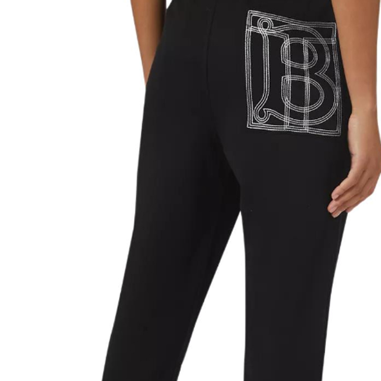 Sizing (W) Burberry Seluar Jogger Hitam Bertekstur Dengan Logo Sulam. 80572891