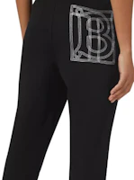 Sizing (Women) Burberry Black Logo Embroidered Knit Jogger Sweatpants. 80572891