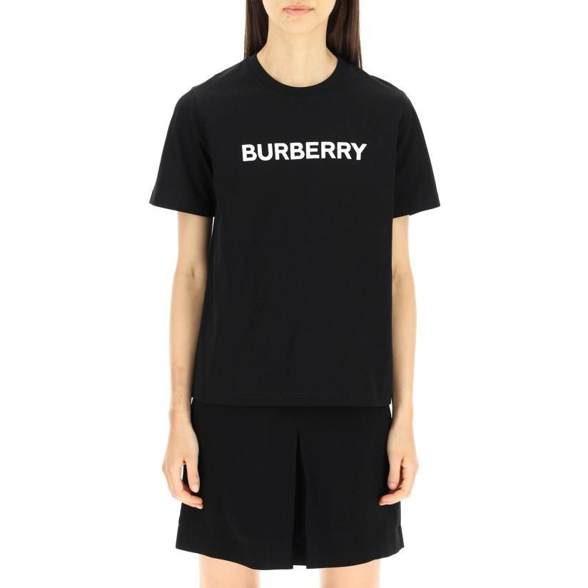 (Women) Burberry  Black Logo Print Crew Neck Slim Fit Short Sleeve T-Shirt 80803241 圖 4