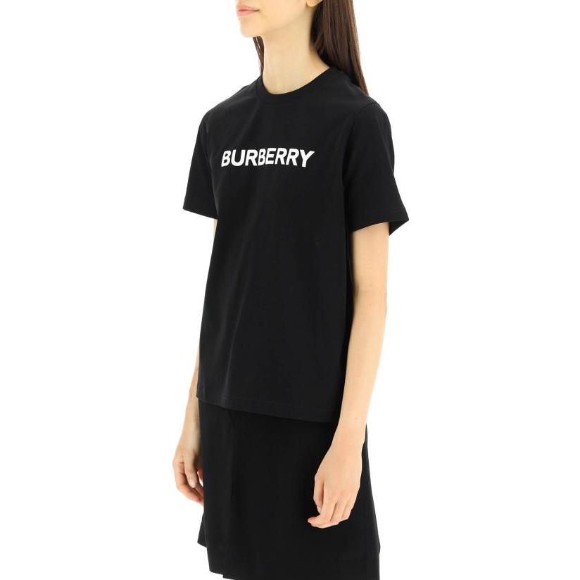 (Women) Burberry  Black Logo Print Crew Neck Slim Fit Short Sleeve T-Shirt 80803241 圖 6