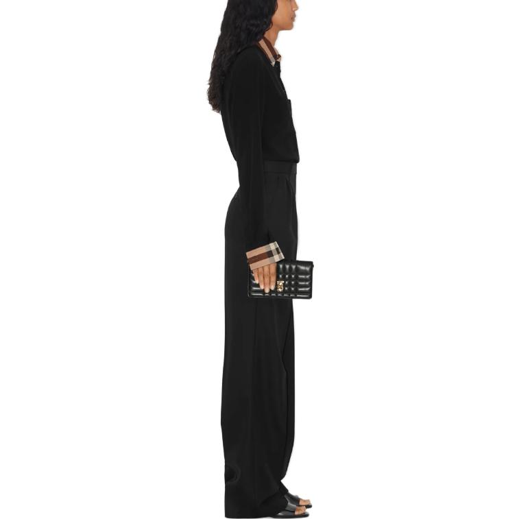 (Women) Burberry  Black Logo Print Single-Breasted Long-Sleeve Shirt 80718811 圖 5