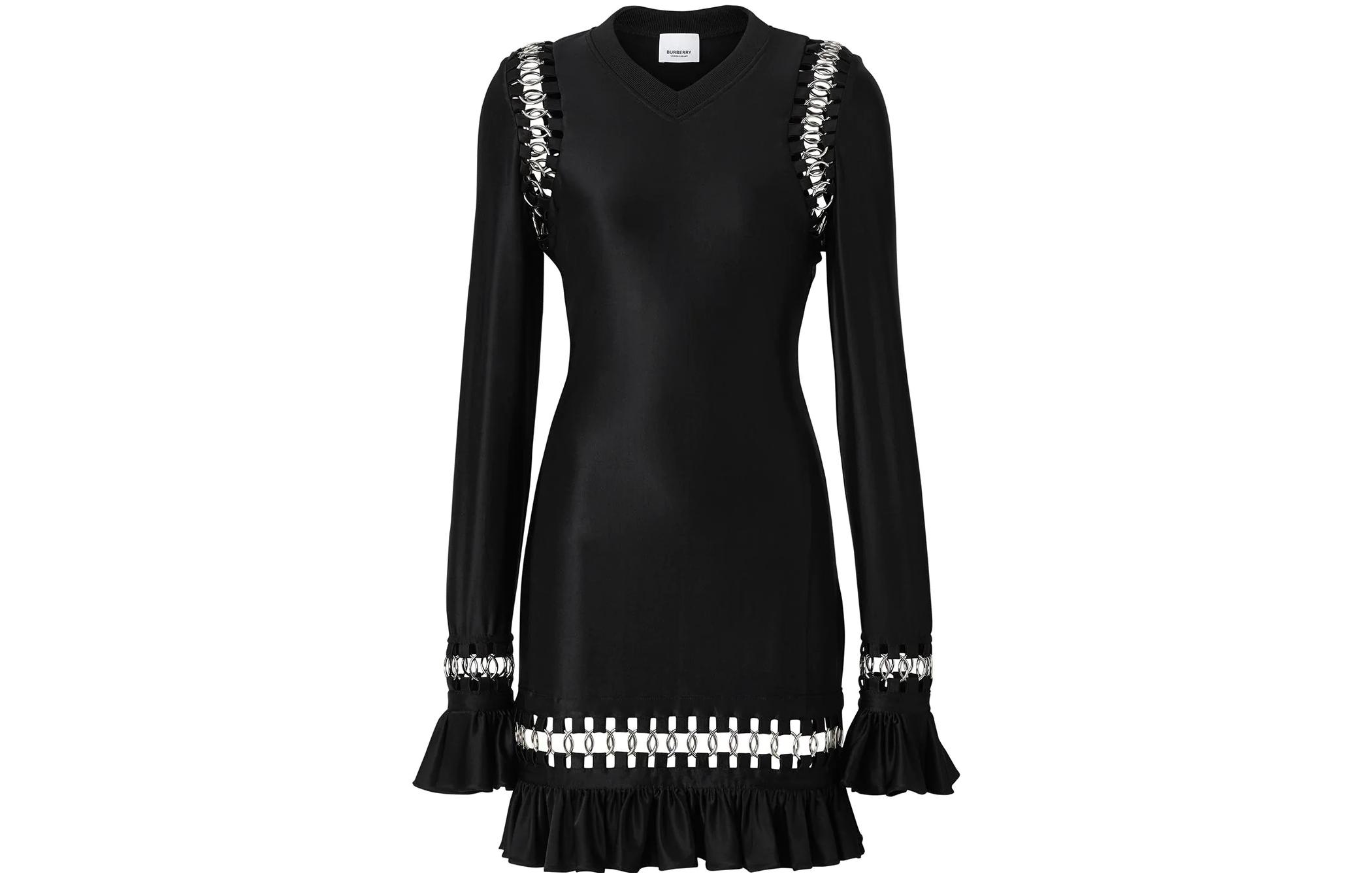 (Women) Burberry  Black Long Sleeve Hollow-Out Casual Dress. 45625601 圖 2