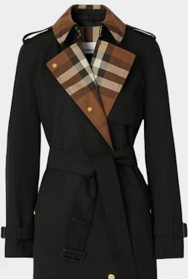 (W) 博柏利黑色中长款风衣带经典格纹内衬 80607391 Details for (W) 博柏利黑色中长款风衣带经典格纹内衬 80607391