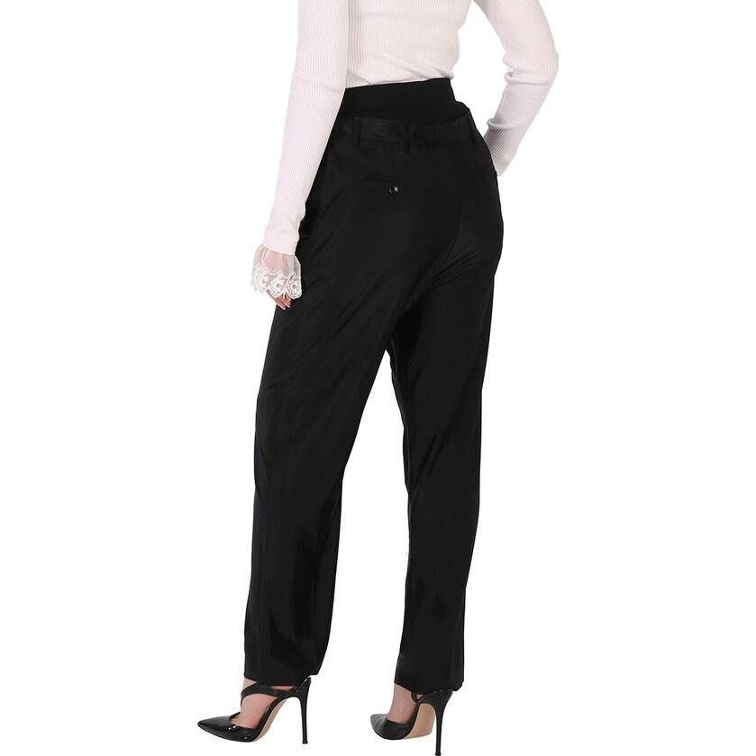 (Women) Burberry  Black Mid-Rise Straight-Leg Casual Pants 80244581 圖 4