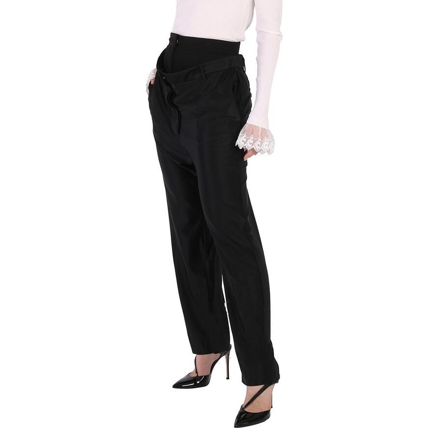 (Women) Burberry  Black Mid-Rise Straight-Leg Casual Pants 80244581 圖 5