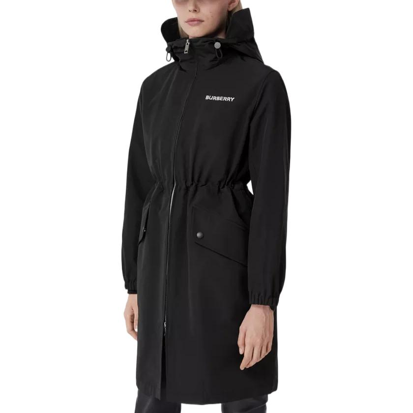 Details for (Women) Burberry  Black Monogram Print Cotton-Blend Mid-Length Trench Coat 80560571