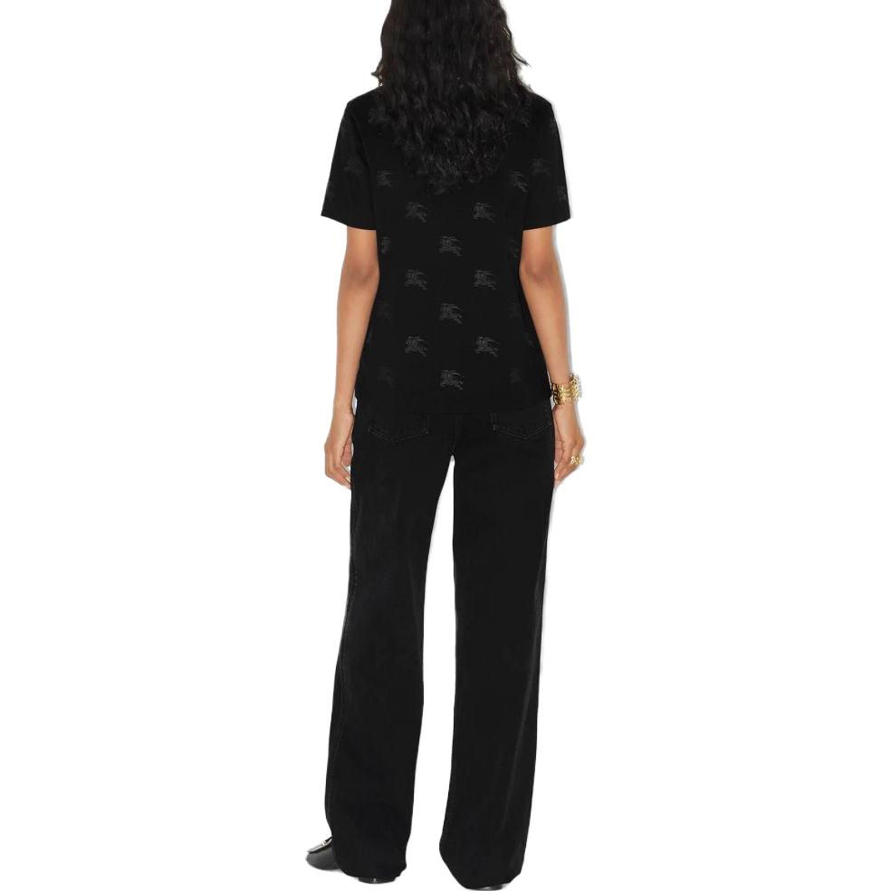 Shop (W) Burberry Baju-T Hitam Oversized dengan Cetakan Haiwan Seluruhnya. 80720871