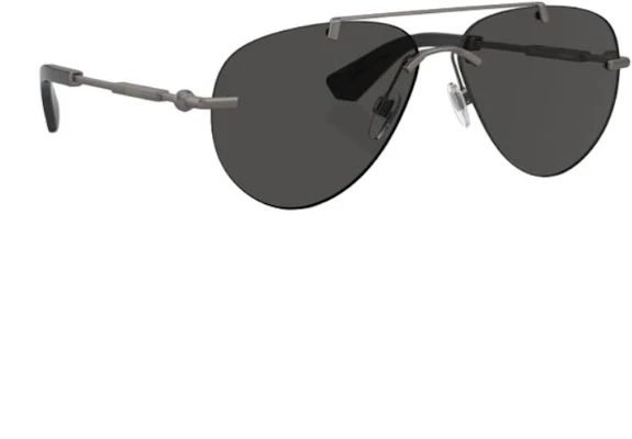 (W) Burberry Cermin Mata Hitam Pilot dengan Logo di Tangkai. BE3151131687 Shop (W) Burberry Cermin Mata Hitam Pilot dengan Logo di Tangkai. BE3151131687