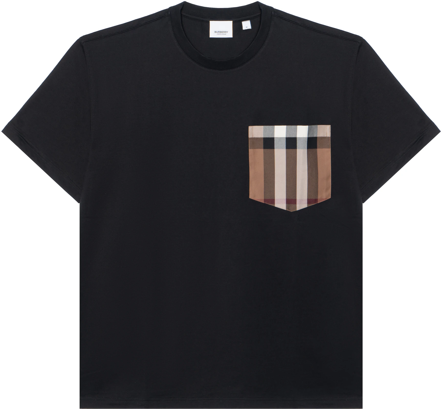 women-burberry-black-plaid-pocket-loose-fit-crew-neck-t-shirt-80803231