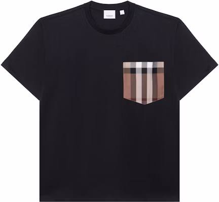 (W) Burberry Baju-T Leher Bulat Hitam Corak Kotak Longgar. 80803231 Buy (W) Burberry Baju-T Leher Bulat Hitam Corak Kotak Longgar. 80803231