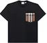 Buy (W) Burberry Baju-T Leher Bulat Hitam Corak Kotak Longgar. 80803231
