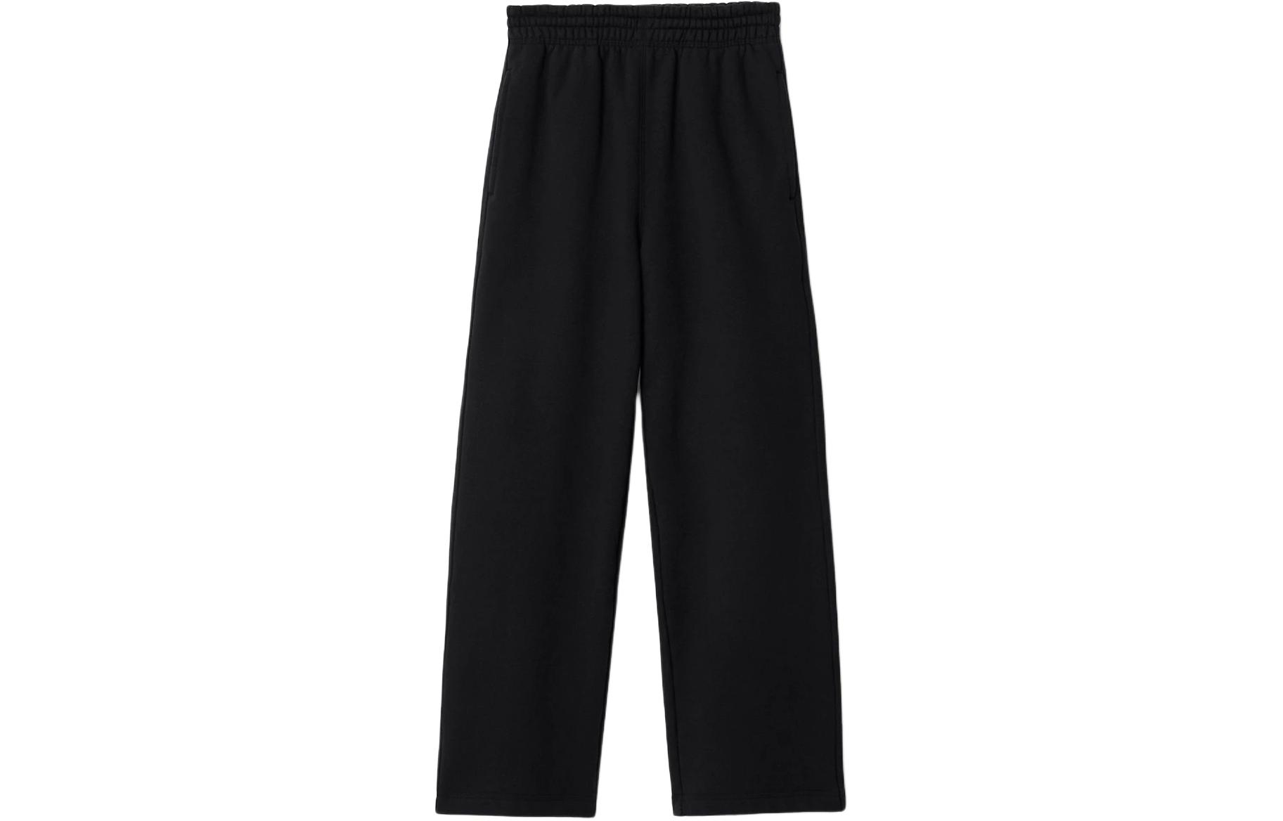 (Women) Burberry  Black Relaxed Knit Joggers with Equestrian Knight Logo. 80873931