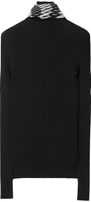 (W) Burberry Baju Sejuk Hitam Knit dengan Perincian Selendang. 80811691 Shop (W) Burberry Baju Sejuk Hitam Knit dengan Perincian Selendang. 80811691