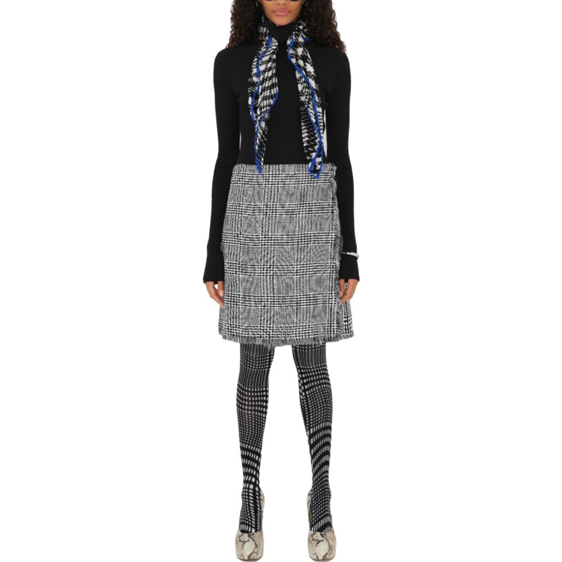 Purchase (W) Burberry Baju Sejuk Hitam Knit dengan Perincian Selendang. 80811691