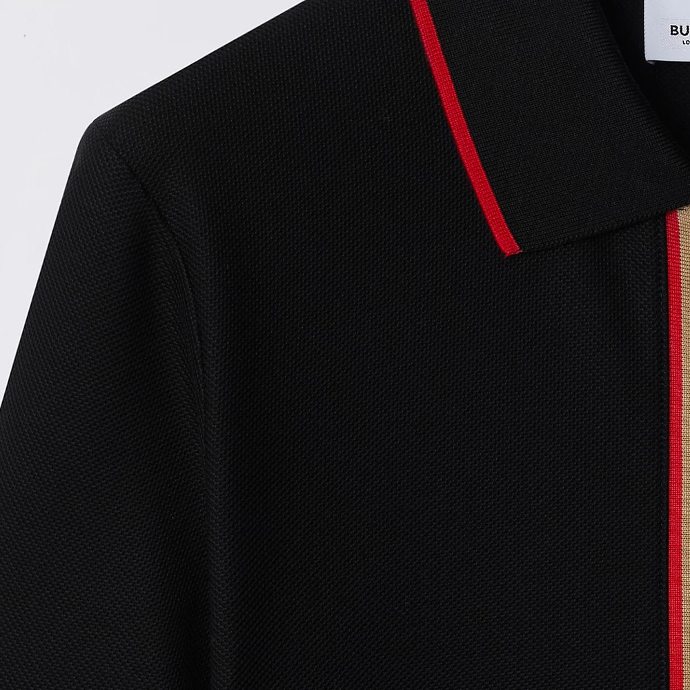 Purchase (W) Vestido Burberry Negro Manga Corta con Cremallera y Detalle de Rayas. 80844171