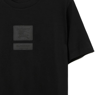 (Women) Burberry Black Short Sleeve T-Shirt with Equestrian Knight Logo. 80720991 Details for (Women) Burberry Black Short Sleeve T-Shirt with Equestrian Knight Logo. 80720991